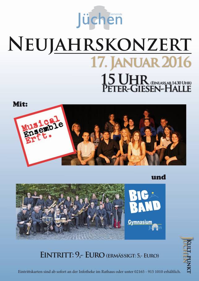 Plakat zum Neujahrskonzert 2016, (c)Gemeinde Jüchen